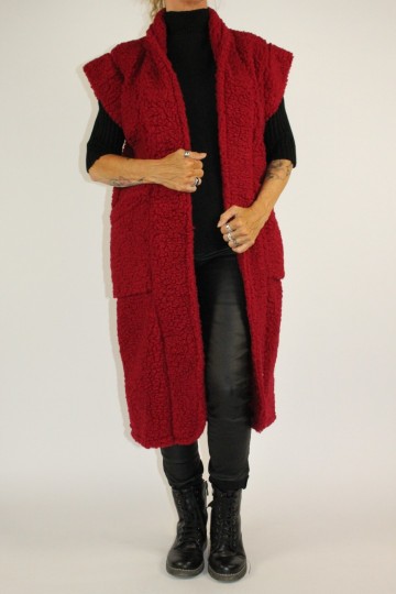 Boucle gilet bordeaux 2