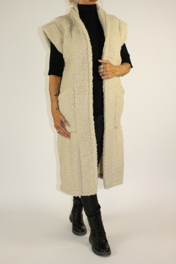 Boucle gilet creme 2