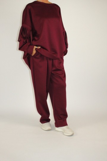 Comfy set fringe bordeaux 2