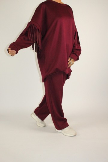 Comfy set fringe bordeaux 3