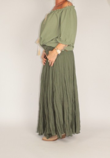 Crinkle rok angel groen 2