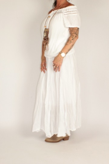 Crinkle rok angel wit 4