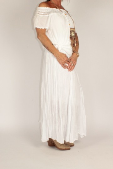 Crinkle rok angel wit