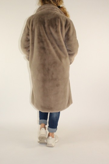 Fake fur coat fiona beige 4