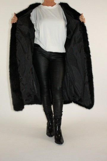 Fake fur gilet zwart 3