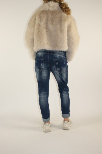 Fake fur jasje kiona creme 4