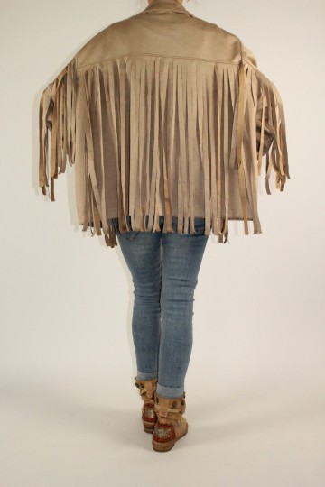 Fringe blouse beige 4