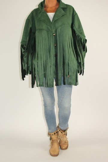 Fringe blouse groen 2
