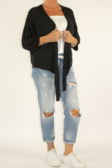Knoop vest yo zwart