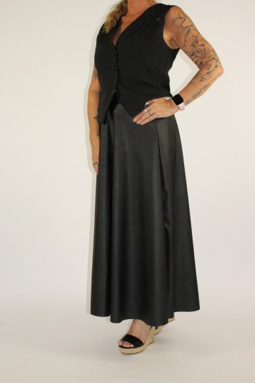 Lederlook shanty zwart