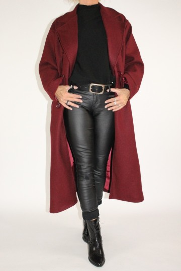 Mantel jas jesse bordeaux 3