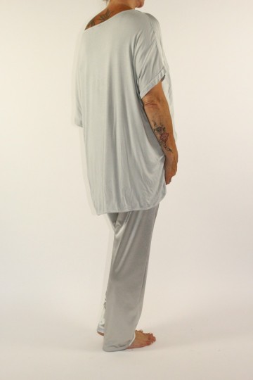 Metalic broek zilver