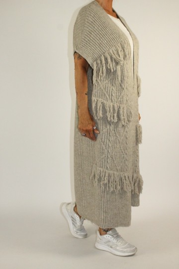 Mouwloos vest gia beige 2