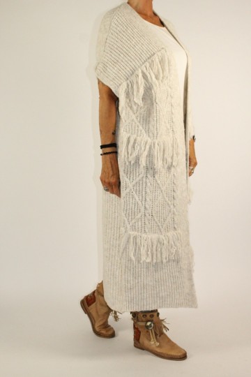 Mouwloos vest gia creme 3