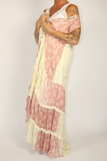 Mouwloze kimono  lela roze