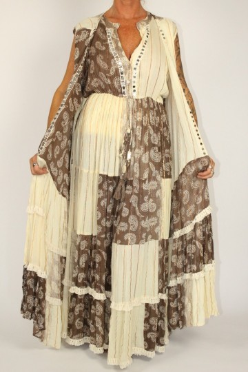 Mouwloze kimono lela bruin 2