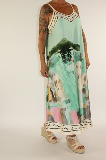 Satin dress mint 3