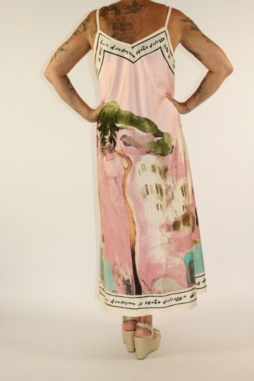 Satin dress roze 4