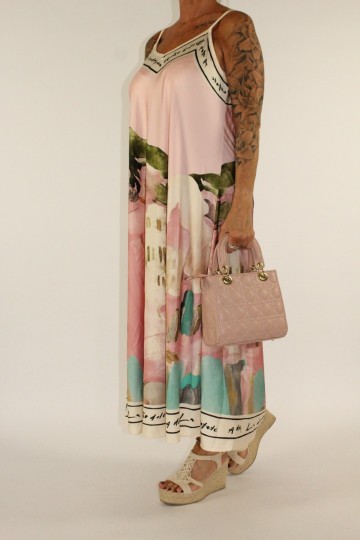 Satin dress roze