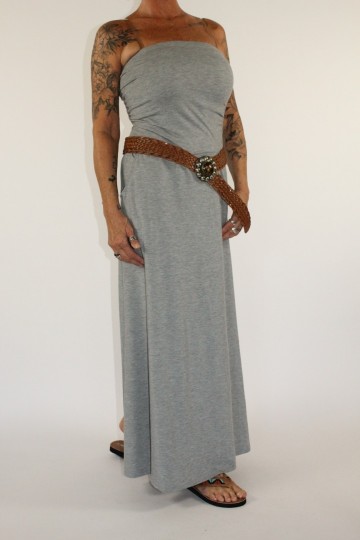 Strapless jurk cloe grijs 3