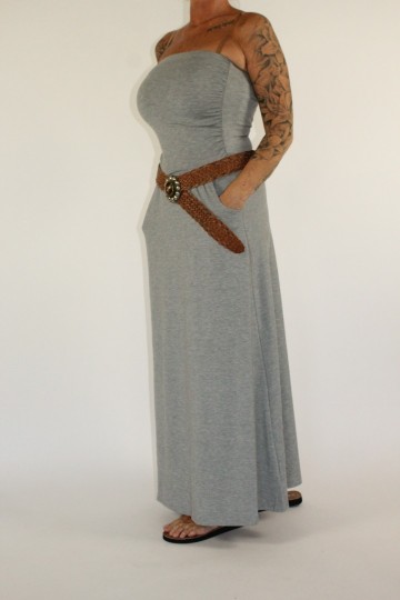 Strapless jurk cloe grijs 5