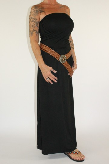 Strapless jurk cloe zwart 3