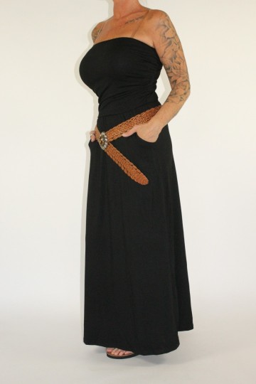 Strapless jurk cloe zwart