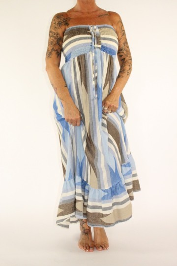 Strapless jurk rya blue 4