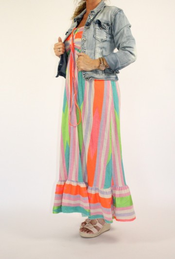 Strapless jurk rya orange 2