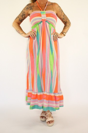 Strapless jurk rya orange 4