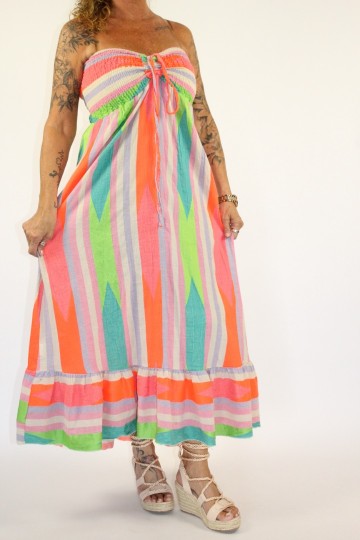 Strapless jurk rya orange 5