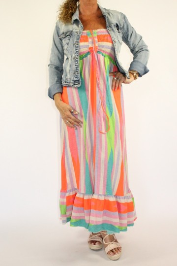 Strapless jurk rya orange