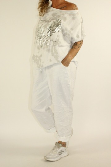 Stretch broek wit 0
