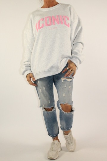 Sweater iconic grijs 2