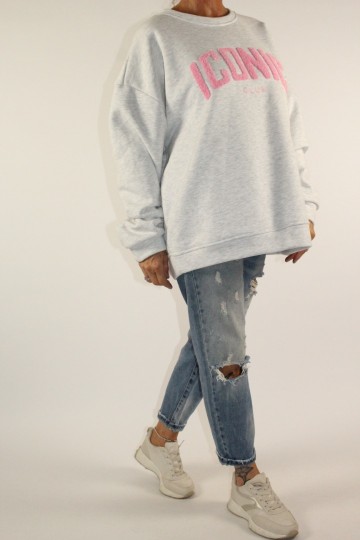 Sweater iconic grijs 3