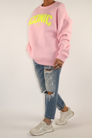 Sweater iconic roze