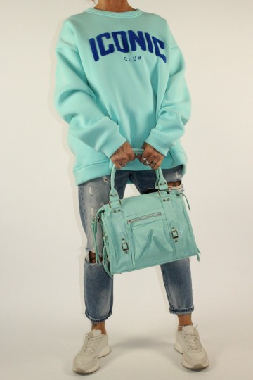 Sweater iconic turquoise 3