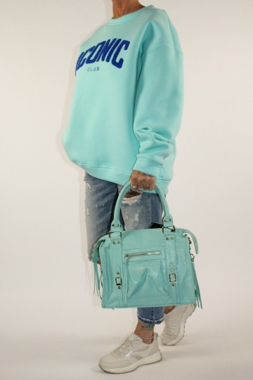 Sweater iconic turquoise