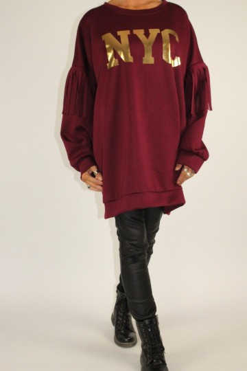 Sweater nyc bordeaux 2