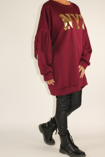 Sweater nyc bordeaux 3