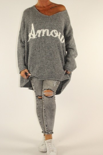 Trui amour grijs 3 0