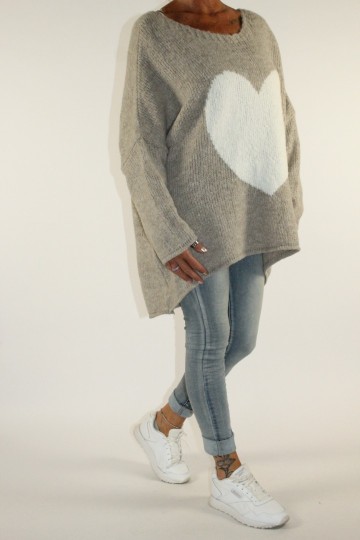 Trui heart beige 3
