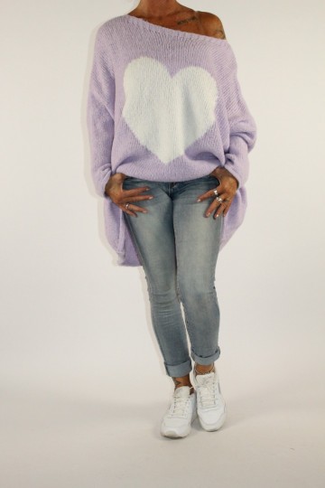 Trui heart lila 2