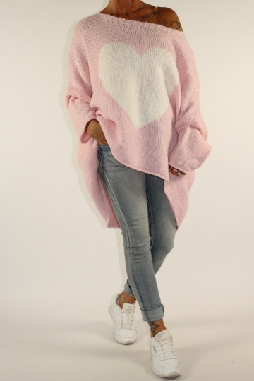 Trui heart roze 2