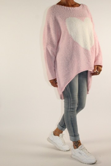 Trui heart roze 3