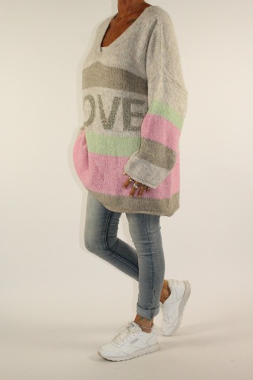 Trui love beige