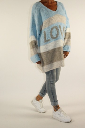 Trui love blauw 3