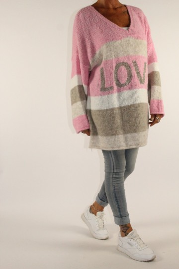 Trui love roze 2