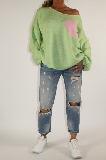 Trui smile lime 2