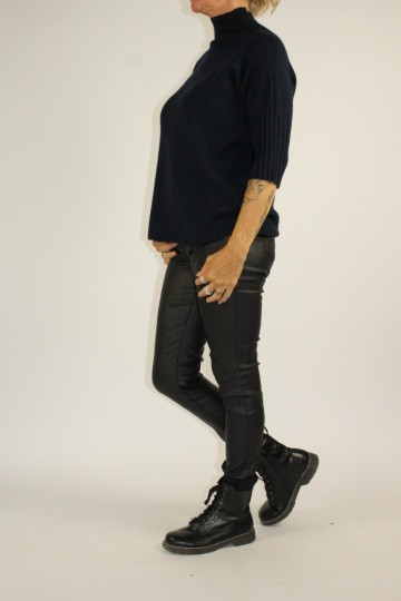 Turtle neck donker blauw